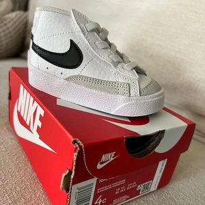 NIB Nike mid blazer 77 baby shoes. Size 4c. Comes with box